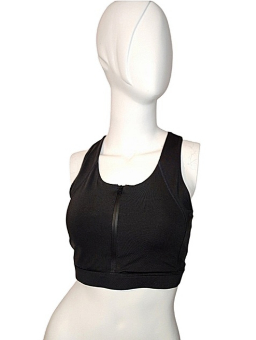 Women's Mono b Racerback Padded Black Sports Bra Size S